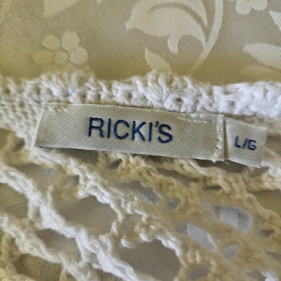 Ricki's White Crochet Sweater/Coverup - Picture 6 of 9